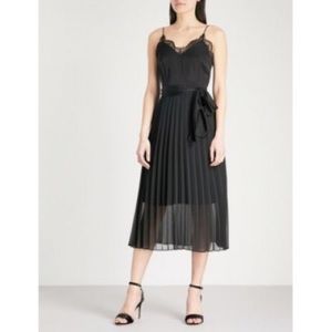 Sandro black pleated dress size 36
